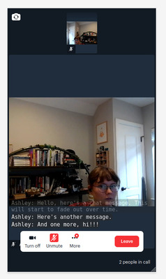 Chat overlay mobile view