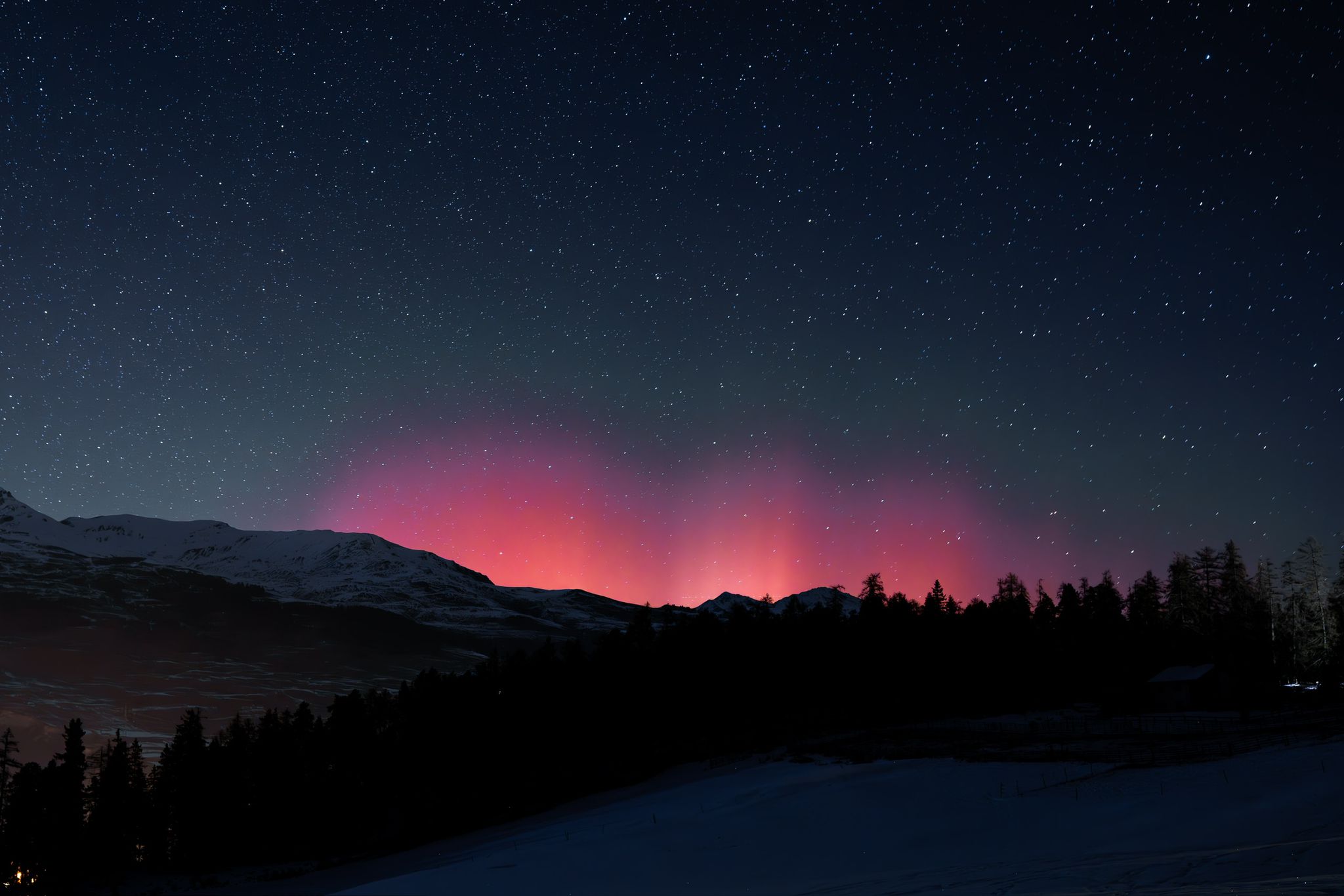 Nordlichter über dem Engadin